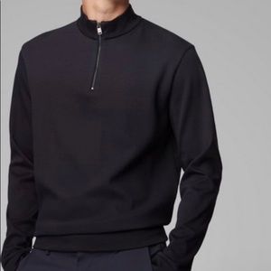 NWT HugoBoss Quarter Zip-neck sweatshirt Sz Small
